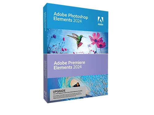 Adobe Photoshop Elements 2024 & Premiere Elements 2024 |Upgrade|1 Gerät | PC/Mac | unbefristet | Box inkl. Aktivierungscode