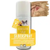 Silberspray für Tiere I Wundspray zum Wundschutz Hund Katze Haustier I Silber Spray Wundheilung I Aluminium Spray Wunddesinfektion I Sprühpflaster atmungsaktiv t Sprühverband Wundversorgung 100ml