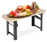 Stagecaptain BB-55 NT Hirschgarten Bierzeltbankerl - Bierzelt-Bank im Miniaturformat - Nützliche Deko für jedes Buffet - Abmessungen (LxBxH): 54,5 x 19,5 x 26,5 cm - Natur