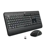 Logitech MK540 Advanced Kabellose Tastatur und Maus Combo für Windows, 2,4 GHz Unifying USB-Empfänger, Sondertasten, 3 Jahre Batterielaufzeit, Für PC, Laptop, QWERTZ-Layout - Schwarz