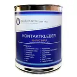 WEISSBACH PVC Kleber Plane Kontaktkleber Kunstleder extra stark 1000 ml Transparent Kleber für Planen Weich PVC Dachhimmel Kunstleder PU und mehr