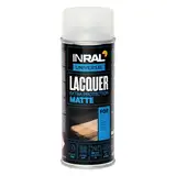 INRAL Acryllack Spray – Schnell Trocknendes Matt Klarlack Spray Wasserfest - Idealer Sprühlack für Acryllackierung - Hitze- und Kratzfester UV Lack für Heimwerker, Handwerker und Künstler