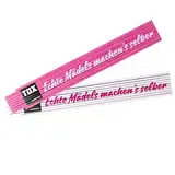 TOX 09969002 Meterstab 2 mtr. pink/weiß, mit Aufdruck Mädels machen´s selber, Gliedermaßstab für echte Powerfrauen, 1 Stück Zollstock