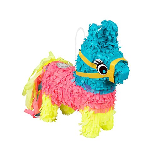 Boland 30975 - Mini Pinata Esel, Größe 20 x 18 cm, Pappe, Partyspiel, Tier, Geschenk, Kindergeburtstag, Dekoration