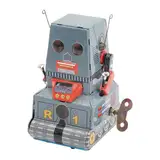Klassischer Roboter zum Aufziehen , Vintage Spielzeug , Deko Objekt mit Uhrwerk Mechanismus . Einfache Bedienung , Sammlerstück