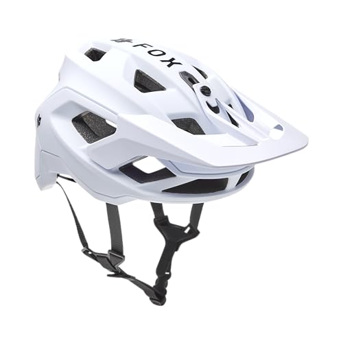 Fox Racing Speedframe Helmet Solid - Unisex - Fahrrad Helm, hervorragender Schutz, optimale Belüftung, Perfekter Sitz,White,M