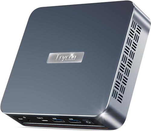 Trycoo WI-6 Mini PC 16 GB RAM 512 GB M.2 SSD, Mini-PC mit Intel 12. N100-Prozessor (bis zu 3,4 GHz), 4K Mini Desktop PC mit Windows 11 Pro, Gigabit Ethernet/WiFi/BT/2* HDMI/USB-C, für Alltag Verwenden