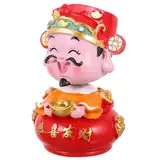 Milisten Vermögen Glücksbringer Auto Dekoration Chinesische Figuren Schüttelnder Der Wahrsagung Handgefertigtes Harz Desktop Ornament Für Heim Und Auto