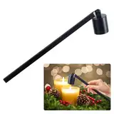 GGISUI Edelstahl Kerzenlöscher, Weihnachten Zubehör mit langem Griff, Edelstahl-Kerzenlöscher Kerzenlösche, Candle Extinguisher Für Kerzen Docht, Schwarz