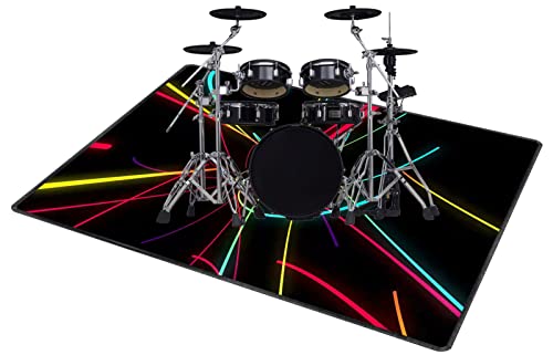 QQDD Drum-Teppich Schlagzeugteppich Schallschutz Teppich Schallschutzmatte rutschfeste Trommelmatte für E Drum Schlagzeug Elektronisch Snare Teppich Snare Drum Rug Schalldicht Teppiche (80CM - 200CM)