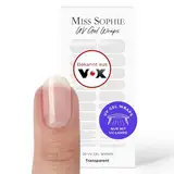 Original Miss Sophie UV Gel Nagelfolien I 20 ultra-dünne Nagellack-Streifen Transparent I UV Nagelfolien I Hält auf Natur- sowie lackierten, Acryl-, Gel- & Shellac-Nägeln