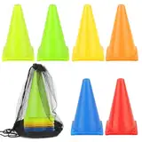 TNOMSNO Markierungskegel Fussball, 18cm Hütchen Kinder Pylonen Markierungskegel Durabile Fußball Markierkegel für Fußball, Sport, Reitsport (12)