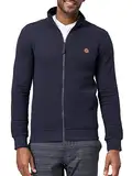 Indicode Herren Bermie Sweatjacke mit Stehkragen | Cardigan Herrenjacke Sweater Männer Navy XXL