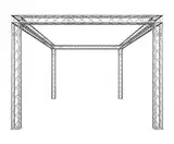 Messestand Design Viereck, mit 6x4x3m aus 4Punkt Deco Truss - Messestände Stand für Messe Messe Stand für Gewerbeschau