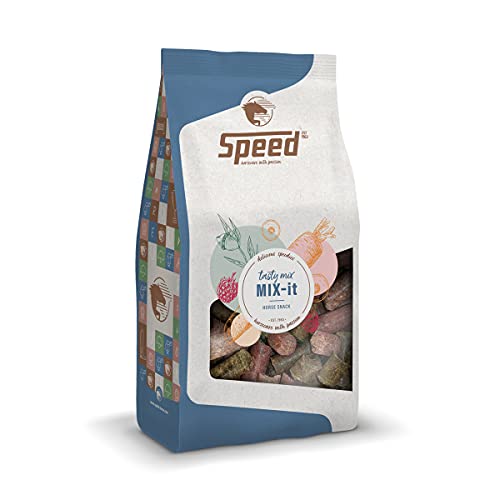 Speed Delicious speedies Mix-it, Leckerli-Mix für Pferde und Ponys, vielseitiges Geschmacks-Trio, Beste Zutaten, einfach praktisch (1 kg)