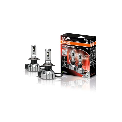 Osram NIGHT BREAKER LED SMART H7; bis zu 330% mehr Helligkeit; 6000K, 12V, LED-Fern- und Abblendlicht mit Straßenzulassung, white