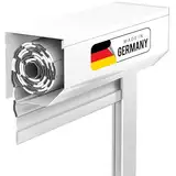 Rollwin Vorbaurollladen nachrüsten - Weiß ähnl. RAL 9016 KOMPLETTES SYSTEM - 170mm Aluminium Rolladenkasten Eckig mit Gurtwickler und Rolladenführungschienen DEUTSCHE Produktion zum Einbauen