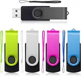 USB Sticks 32GB 5 Stück, AreTop Speicherstick Rotate Metall Mehrfarbig High Speed USB 2.0 Flash Drive Pack (Mehrfarbig)