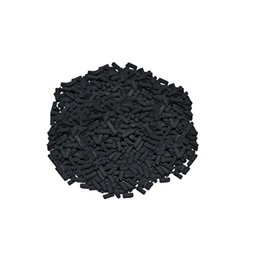 HELO 5 kg Aktivkohle Pellets (B) mit hoher Adsorptionsfähigkeit, hochporöser Struktur und großer innerer Oberfläche (1,0 kg entspricht ca. 500.000 m²), Pellets Ø ca. 3-4 mm, Länge: ca. 3-15 mm