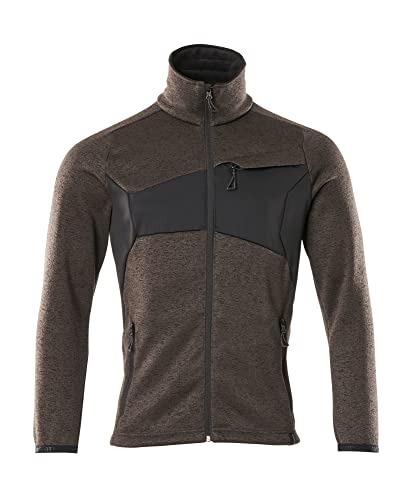 Mascot 18105-951-1809 Accelerate Moderne Passform Strickpullover mit Reißverschluss, Dunkelanthrazit/Schwarz, XL Größe