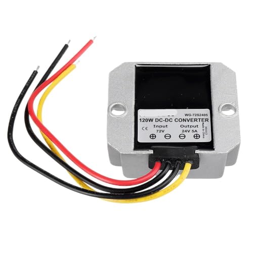 NWPNLXEA 30-90V 36V 48V 60V 72V to 24V 5A 120W DC DC Buck Converter 24Volt Step-down Voltage Regulator Transformer Car Power Supply 72V(30-90V)