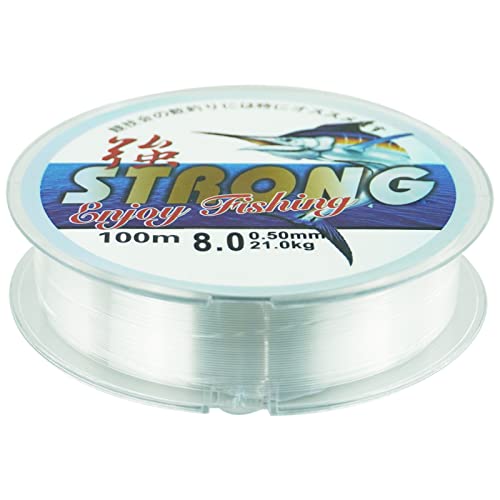 100 Meter Angelschnur, 0,5 mm Monofilament, klare Nylon-Angelschnur, starker Spannungsdraht, Angelschnur