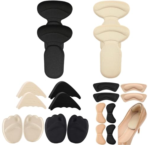 SHSHbuy 8 Paar High Heel Cushion Pads,Schuhfüller Schuhpads Fusspolster Pads Verhindert Rutschen bei zu Großen Schuhen Einlegesohlen Vorfuß,Ballenpolster