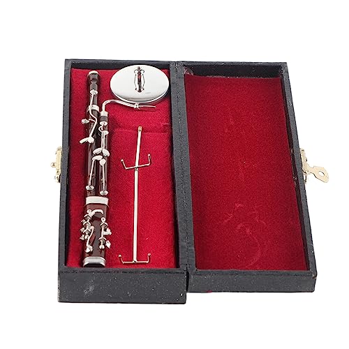 Natudeco Fagott-Ornamente, 17 cm, Fagott-Ornament, Dekoration, Miniatur-Dekoration, Mini-Musikinstrument, Modell, Geschenk, Basteln, Mini-Fagott-Dekoration Zur Dekoration