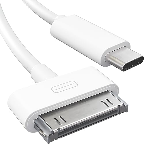 KabelDirekt – 30-Pin auf USB-C Adapter Kabel für iPhone, iPad, iPod – 2 m (Next-Generation-Datenkabel/Ladekabel/Sync-Kabel von USB-C auf Dock Connector für iPhone 4S/4/3G/3/1, iPad 3/2/1, iPod, weiß)