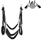 Liebesschaukel Sexschaukel Tür und für die Decke,Deluxe Liebesschaukeln Sex Möbel mit 5 Extra Breite Polstern,Sex Swing Belastbar Bis 100kg,BDSM Sexspielzeug für Paare Extrem Sex (Schwarz)