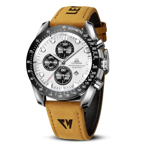 LN LENQIN Uhren Herren Analog Quarz Uhr 30M Wasserdicht Armbanduhr Herren mit Datum Mode Casual Uhren für Männer Kein Chronograph