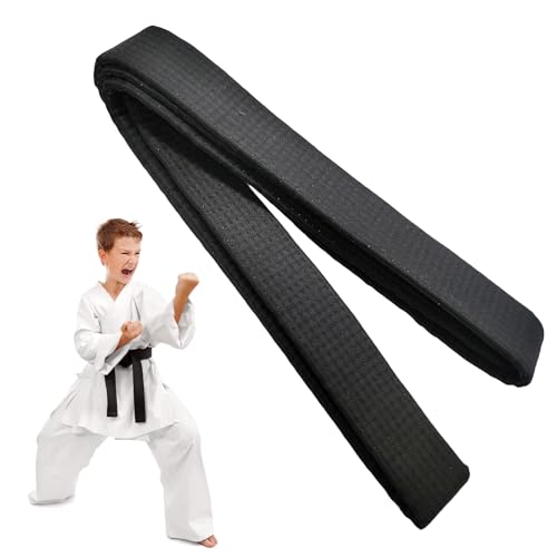 160CM Judo Gürtel Karate Gürtel Taekwondo Gürtel Kampfsport Gürtel Karate Gürtel Judo Gürtel Karate Gürtel Judo Gürtel Baumwolle Professioneller Karate Aikido Belt für Kinder Erwachsene (Schwarz)