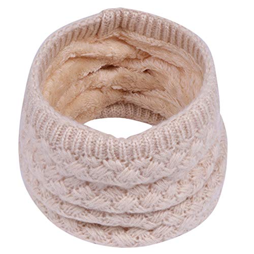 Loop Schal Kinder Baby Schal Jungen Mädchen Schlauchschal Halstuch Nackenwärmer Schals Winter Herbst Frühling Baumwolle Säugling Turban Winddicht Warm Bandana Kopftuch (Beige, Einheitsgröße)