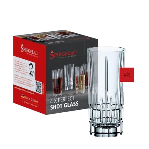 Spiegelau Schnapsgläser 4er Set, 55 ml, Perfect Serve, 4500170, Shotgläser aus Kristallglas, Likörgläser spülmaschinenfest, Kristall Klar