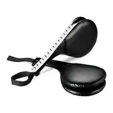 Relaxdays Taekwondo Handpratzen 2er Set, Doppelschlagpolster, Kick Pad, Kampfsport, H x B x T: 51 x 18,5 x 8 cm, schwarz