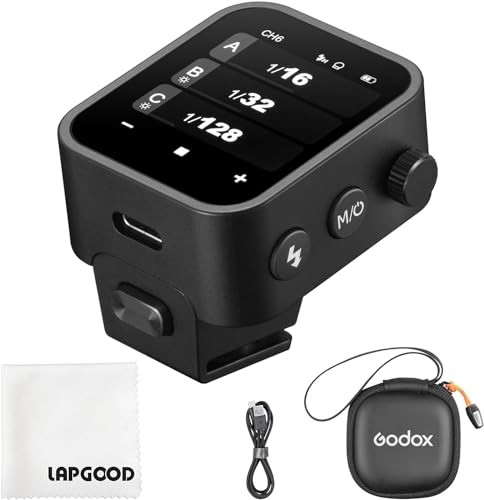 Godox X3-C Kamerablitz Blitzauslöser, X3C 2.4GHz Wireless Flash Trigger mit OLED-Touchscreen,TCM,Integrierter Lithium-Akku (Typ-c-Ladung),Kabelloser Blitzauslöser für Canon EOS Kamera