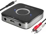 Aux Bluetooth Adapter Stereoanlage, SONRU Bluetooth Empfänger Receiver Audio Adapter mit Aux 3.5 mm RCA Kabel Dual AUX Ausgänge für Autoradio Home Stereoanlage