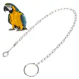 Pssopp Große Papageien Fußkette, Edelstahl Vogel -Knöchelringe für Vogeltraining für Goldene Sonnenmönch Keck Alexander Dove und Graue Papageien Geeignet