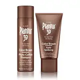 Plantur 39 Color Braun Phyto-Coffein-Shampoo - 1 x 250 ml - Farb-Spülung 1 x 150 ml – für braunes Haar – kaschiert graue und hellen Haaransatz