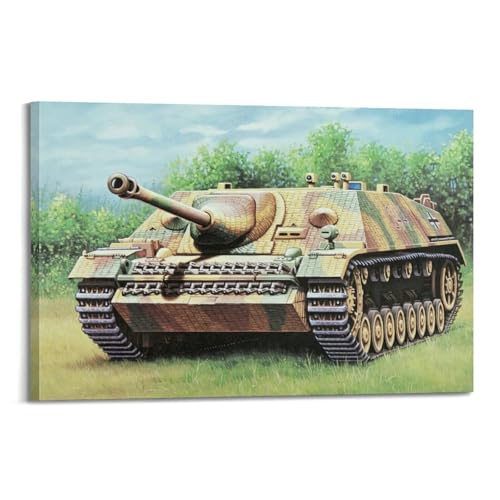 WW2 Vintage Panzer-Poster, Jagdpanzer IV L-48 (Sd.Kfz. 162), Poster, dekorative Malerei, Leinwand, Wandposter und Kunstdruck, moderne Familie, Schlafzimmer, Dekoration, Poster, 30,5 x 45,7 cm