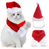 Weihnachtsmütze Hund Katzen Weihnachtskostüm, Katzenkostüm Weihnachten Mütze Katzenbekleidung Hunde Weihnachts Mütze Weihnachten Outfit Kostüm Geschenk für Klein Hund Katze