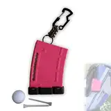 Golf-Tee-Aufbewahrungs-Set mit Clip, tragbarer Golf-Tee-Halter für 18 Tees, modisches Golf-Accessoire mit Clip, Befestigung an Gürtel, Tasche oder Golfwagen, tolles Geschenk für Golfer (Pink)