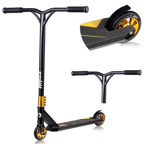 LIONELO WHIZZ Stunt Scooter, ABEC-9 Kugellager, Aluminium Deck, HIC Kompressionssystem, 110mm Rollen, breiter T-Rohr Lenker, Flex Fender MN Steel Bremse, einzigartiges Design
