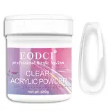 Eodci Klares Acrylpulver Für Nägel - 120g Professionelles Acrylpulver für die Verlängerung von Acryl nägel für 3D French Nagel Maniküre Verlängerungs-Nagelschnitzerei, Acrylpulver mit großer Kapazität