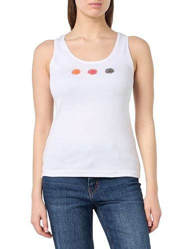 Armor Lux Damen Tanktop T-Shirt, Weiß, seriell. Muscheln, Large