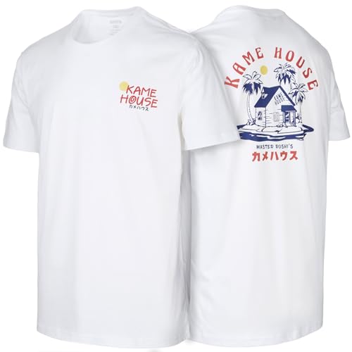 Meister Master Roshi Dragon Kame Sennin House Ball Haus Son Goku Japanisch Anime Manga Hohe Qualität 100% Baumwolle für Herren(Männer)/Damen T-Shirt(Weiß,XL)