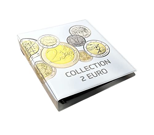 Midi-M & Schulz Münzalbum für 200 Stück 2 Euro Münzblatt Sammelalbum (Weiß 2euro)…