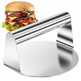 Relota 5,5-Zoll Burgerpresse Smash Edelstahl, Burger Patty Presse Set Smasher, Burger Zubehör Press, Hamburgerpresse Spülmaschine Möglich, Grillpresse Round für Leckere Hamburger, Patties, BBQ