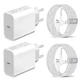 2Pack 25W USB C Ladegerät mit Ladekabel für Samsung Galaxy S24/S25 Plus/S24 Ultra/S23/A25 A26 A36 A56 5G A15 A55 A35/A54 A34 A14 A53 A23 A33/iPhone 15 Pro,Typ C Schnellladegerät,PD 3.0 Handy Netzteil