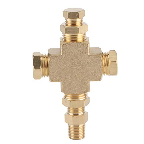 Öl Temperatur Manometer Sensoradapter 1/8 Zoll-27 NPT 1/4 Zoll-18 NPT Messing Kfz Sensor Adapter Verteiler Motoröldrucksensor für Öldruck Öltemperatur Instrumente